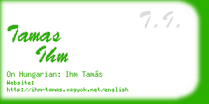 tamas ihm business card