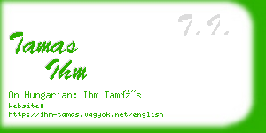 tamas ihm business card